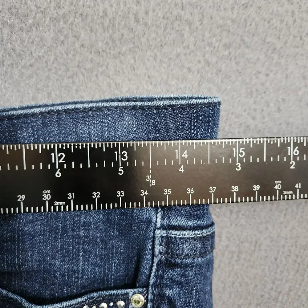 WHBM Women 2 Dark Wash Low Rise Bootcut Jeans